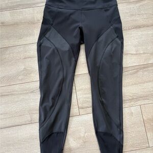 Lululemon black Leggings with Paneled Detail